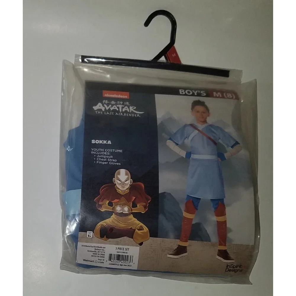NEW Sokka Halloween Costume Avatar The Last Airbender Nickelodeon Boys Medium 8